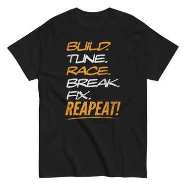 Drag Racing T-Shirt, Car Enthusiasts Tee, Racer / Racecar Lover T-Shirt in black